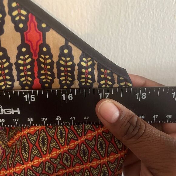 Sans Souci Boho Patchwork Print Wide Leg Jumpsuit Women's Size M Multicolor - Picture 4 of 4